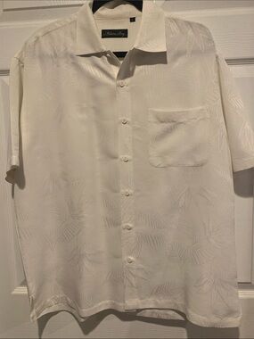 Milano Bay Cream Short-Sleeve Button-Down Shirt